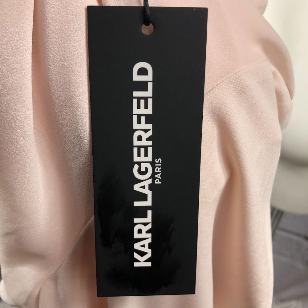 Karl Lagerfeld pink 3/4 sleeve blouse - Picture 11 of 13